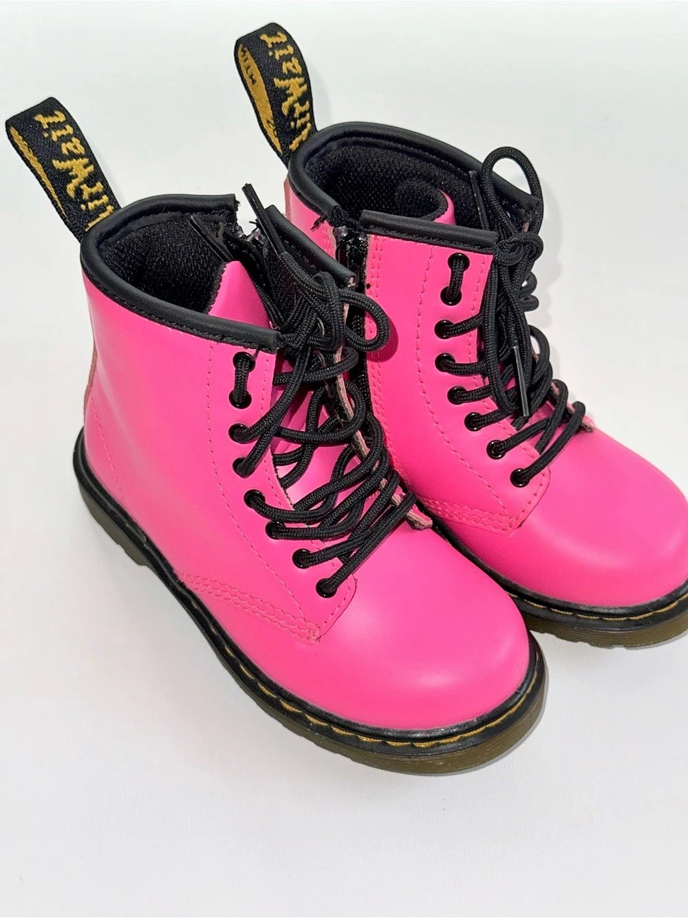 Dr. Martens Toddler 1460 Patent Leather Lace Up Boots Toddler Patent Leather